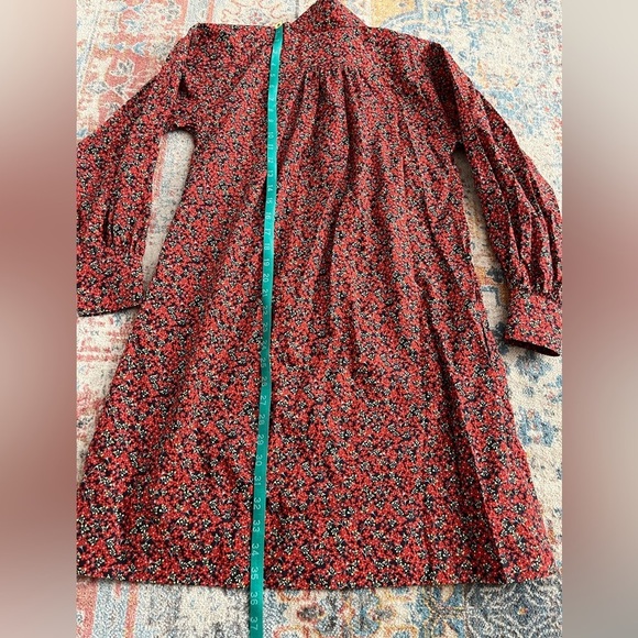 Ann Mashburn Anaya Popover Dress in red liberty fabric floral long-sleeved - Picture 10 of 10